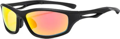 Produktbild von Techsuit 9309 Sportbrille – Polarisiert mit UV-Schutz in Schwarz/Rot KP36777