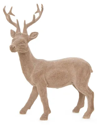 Produktbild von Rentier Figur cremefarben Weihnachtsdeko zum Hinstellen 16 x 7,5 x 22,5 cm