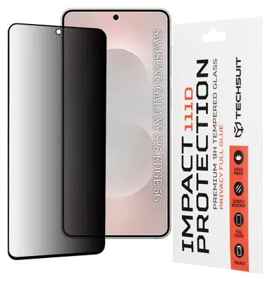 Obrázok produktu pre Techsuit - 111D Privacy Full Glue ochranné sklo pre Samsung Galaxy S25 Edge – čierne