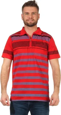Produktbild von Herren Poloshirt T-shirt Polo-Hemd Kurzarm  Rot M