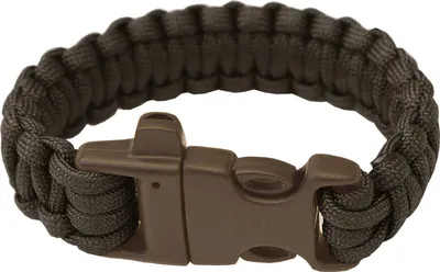 Obrázok produktu pre HIGHLANDER Paracord náramok - trojzubec, píšťalka čierna