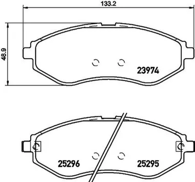Produktbild von HELLA Bremsbeläge Satz Vorne Bremsklötze für CHEVROLET Aveo / Kalos Schrägheck (T250, T255) 8DB 355 017-351