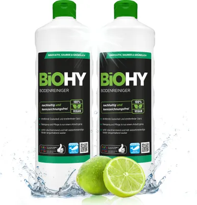 Produktbild von BiOHY Bodenreiniger, Glanzreiniger, Bodenwischpflege, Konzentrat, Wischmittel, 2 x 1 l