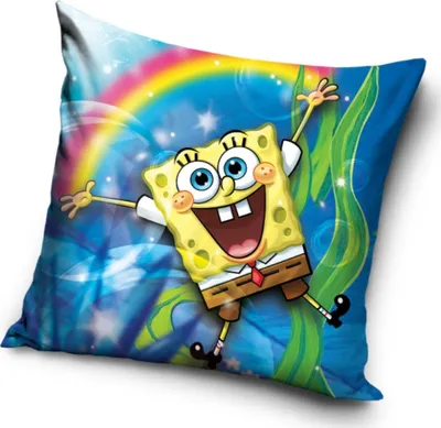 Produktbild von Sponge Bob und Regenbogen Kissenbezug