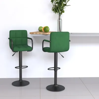 Obrázek produktu pro Maison Exclusive – barové stoličky, 2 ks, tmavě zelený samet