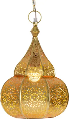 Produktbild von Orientalische Lampe Esstischlampe Ilham Gold - 40cm