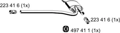 Produktbild von ERNST 243049 Mittelschalldämpfer Schalldämpfer für AUDI A4 Limousine (8D2, B5) A4 Avant (8D5, B5)