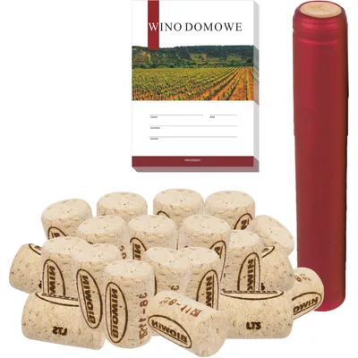 Produktbild von Weinkorken mit Etiketten 60 tlg. SET Flaschenkorken BROWIN 24/38 mm