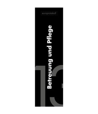 Produktbild von europrotokoll Rückenschild 'Betreuung und Pflege' für DIN A4 Ordner, beschriftetes Einsteckschild im Format 53 x 186 mm, passend für 8 cm Ordner