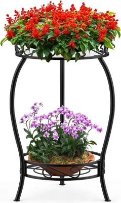 Imagen del producto de Soporte para plantas "Metallblume", 48 cm, de dos niveles, color