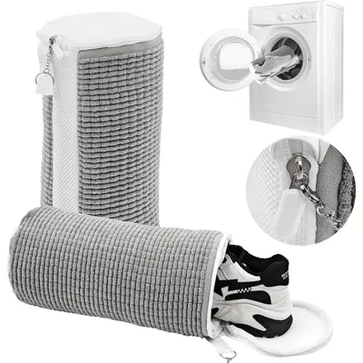 Image de 2 pièces sac de lavage pour chaussures, sac de lavage pour sneakers, sac à chaussures, sac à linge, filet de lavage pour chaussures, sac à chaussures pour machines à laver, sac de lavage pour chaussures