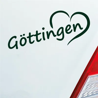Produktbild von Auto Aufkleber Göttingen Herz Stadt City Liebe Love Heimat 19x8 cm Dunkelgrün Sticker Heckscheibenaufkleber