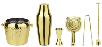 Image de Sambonet Paderno Set à cocktail glace or 6 pièces