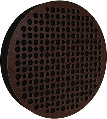 Productafbeelding van Set van 6 wandpanelen | Akoestische panelen voor aan de wand | Geluidsabsorberende en decoratieve houten panelen voor het verminderen van nagalm | [CIRCLES | Wenge]