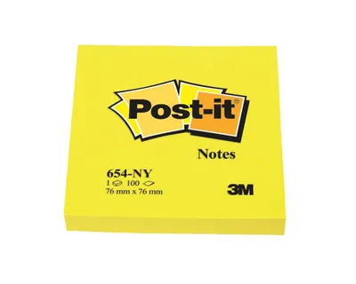 Produktbild von Post-It 654N, 76 mm, 76 mm, 100 Blätter