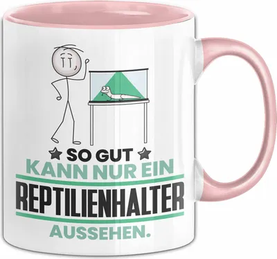 Produktbild von Reptilienhalter Geschenk Tasse So Gut Kann Nur Ein Reptilienhalter Aussehen Geschenkidee Kaffee-Becher (Rosa)