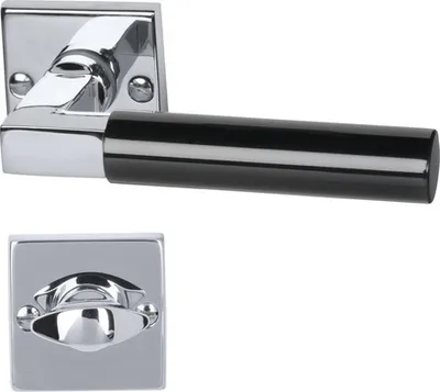 Produktbild von Rosettengarnitur WC Aida Square Chrom/schwarz