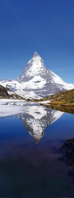Produktbild von Berge Kunstdruck Bild - Matterhorn Mit Riffelsee (158 x 53 cm)