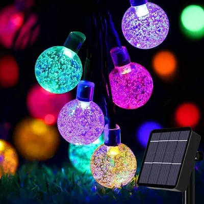 Solar-Lichterkette 50 LED, 7,3 m, bunt, IP65, 8 Modi