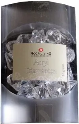 Obrázek produktu pro Dekorativní akrylové diamanty, průhledné, diamant 80 g v dárkové krabičce z PVC