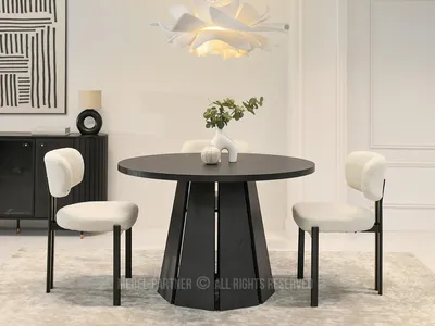 Immagine prodotto di Tavolo da pranzo di design 120 DAMIEN - nero