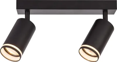 Zdjęcie produktu dla Spot reflektor natynkowy PIPE czarny 2xGU10x10W aluminium wym:16,5x26x5,5cm IP20 Milagro