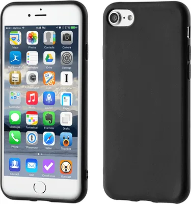 Produktbild von starfix Soft Matt Slim Silikon-Tasche Schutz-Hülle Cover für iPhone 6s / 6 schwarz