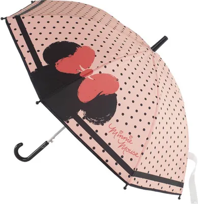 Produktbild von Minnie-Mouse-Regenschirm mit Polka-Dots für Mädchen