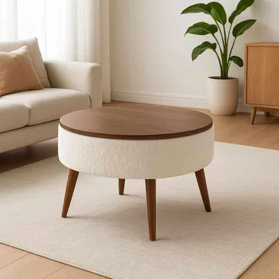 Produktbild von Hanah Home, Hochwertiger Nesting Tisch (3 Teile) Sapphire Eiche, 100% Melamin, 60 cm