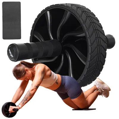 Zdjęcie produktu dla Kółko Roller do Ćwiczeń Rozbudowy Mięśni Brzucha FIZYO Koło Ab Wheel + Mata
