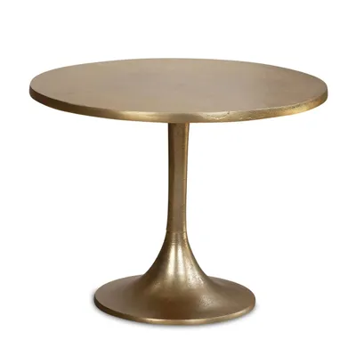 Produktbild von Couchtisch Metall Gold 60x60x46,5 cm Sofatisch Aluminium, Design Wohnzimmertisch Rund, Kleiner Kaffeetisch Modern, Beistelltisch Anstelltisch Wohnzimmer