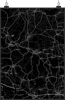 Produktbild von Mr. & Mrs. Panda Bild Bad Essen DIN A1 - Geschenk, wanddeko, Stadt, kunstdruck poster, Dorf Karte Landkarte Map Stadtplan, drucke, Wandbild