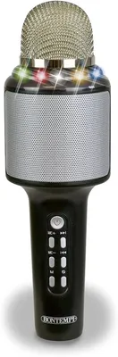 Produktbild von Bontempi Karaoke kabelloses Mikrofon mit Lichteffekten und Lautsprecher