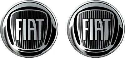 Produktbild von Fiat 3D Aufkleber 1 Schwarz Logo, Größe 21 mm, 2 Stücke