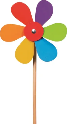 Zdjęcie produktu dla goki SA431 Wiatrak kwiat, H= 37 cm, Ø 14,5 cm, drewno, kolorowy
