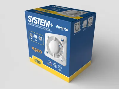 Image de Awenta SYSTEM+ KWT100H, corps de ventilateur Ø 100 mm, turbine, avec capteur d'humidité et minuterie