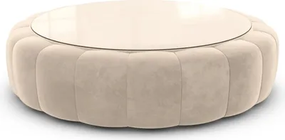 Produktbild von Samtstoff Couchtisch Circle Valora Creme