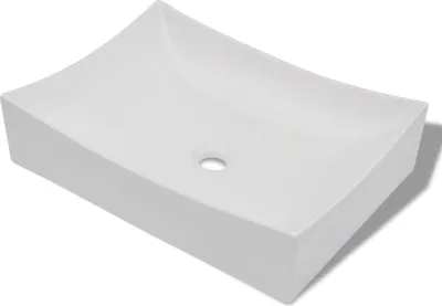 Obrázek produktu pro keramické porcelánové umyvadlo vidaXL s vysokým leskem bílé barvy