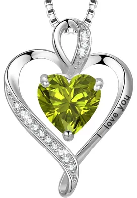 Immagine prodotto di Collana con ciondolo a cuore, argento 925, con incisione "Ti amo" e confezione regalo con pietra portafortuna