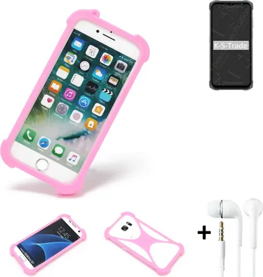Produktbild von K-S-Trade Bumper + Kopfhörer kompatibel mit Ulefone Armor 12 5G Handy Hülle Schutzhülle Silikon Schutz Hülle Cover Case Silikoncase Silikonbumper