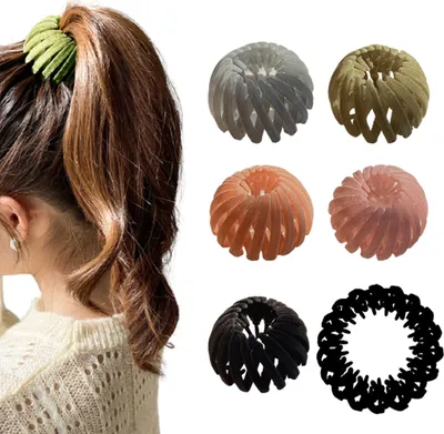 Produktbild von 6 Stück Haarspangen für Damen, Vintage Vogelnest Haarklammern Große Haarclips Haargreifer Haar Accessoire Haarschmuck für Mädchen Damen