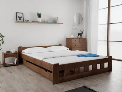 Produktbild von Hochbett Naomi 140 x 200 cm, Eiche Matratze: Matratze Somnia 18 cm, Lattenrost: Ohne Lattenrost