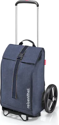 Zdjęcie produktu dla reisenthel citycruiser, wózek na zakupy z torbą, ciemnoniebieski w jodełkę, 40 l, MJ4113