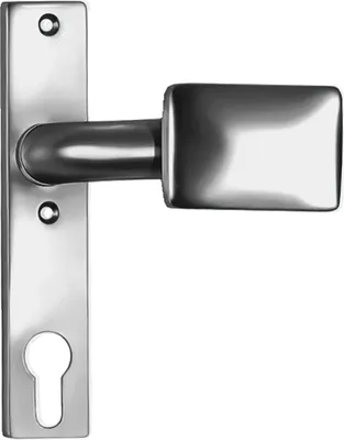 Produktbild von AMF Türknopf 486Z gekröpft fest rechts / links umstellbar Leichtmetall F1 silberfarbig - 15701