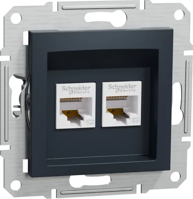 Obrázok produktu pre Dátová zásuvka Schneider Electric EPH4400171 Asfora 2xRJ45 antracit