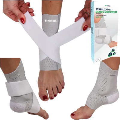 Obrázok produktu pre FIT4MED | Ortéza na členok - Čierna - Obvod 18-24 cm - Stabilizátor členku - Unisex