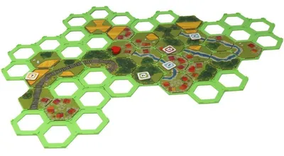 Produktbild von Plättchen Halter 3D-Set für Dorfromantik Brettspiel, 7-teilig