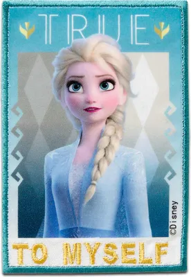 Produktbild von Disney © Frozen 2 Elsa Patch Eiskönigin - Aufnäher, Bügelbild, Aufbügler, Applikationen, Patches, Flicken, Größe: 8 x 5,5 cm