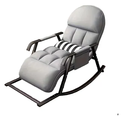 Produktbild von Schaukelstuhl - Ohrensessel - Relaxstuhl - Schaukelsessel - Mit Liegefunktion - Edelstahlrahmen