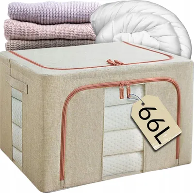 Produktbild von Organizer-Abdeckbehälter Für Bettwäsche, Kleidung, Bettdecken, Decken 50X40X33 66L